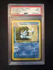 PSA 9 Vaporeon 1st Edition [Holo] - 12/64 - Jungle - Pokemon - Read Description