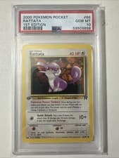 Pokemon PSA 10 1st Edition Rattata 66/82 Team Rocket