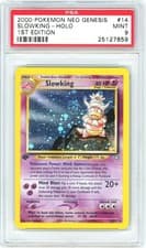 PSA 9 1st Edition Slowking Holo 14/111 Neo Genesis Pokemon 2000