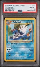 2001 POKEMON NEO DISCOVERY 44 POLIWHIRL 1ST EDITION PSA 8 NM