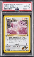 2000 POKEMON GYM CHALLENGE HOLO-1ST EDITION #10 KOGA'S DITTO PSA 10