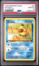 1999 POKEMON FOSSIL 1ST EDITION #53 PSYDUCK PSA 10