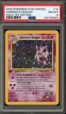 Pokemon Sabrina's Gengar Gym Heroes 1st Edition Holo Rare #14 PSA 8