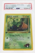 PSA 9 MINT 2000 Pokémon Gym Challenge #70 Erika's Oddish 1st Edition !!!