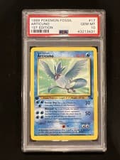 ARTICUNO - 1999 Pokemon Fossil, 1st Edition #17, PSA 10