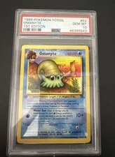 Omanyte #52/62 1st Edition Fossil PSA 10 Pokemon Card