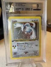 BGS 9 Lugia 1st Edition Neo Genesis Swirl Holo Rare Pokemon Card #9 PSA 9