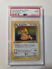 1999 POKEMON FOSSIL 1ST EDITION #4 DRAGONITE-HOLO PSA 9