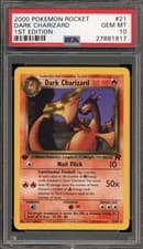 Pokemon Dark Charizard Team Rocket 1st Edition NON Holo Rare #21 PSA 10 Gem Mint