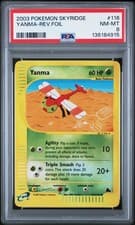 2003 POKEMON SKYRIDGE #116 YANMA-REVERSE FOIL PSA 8