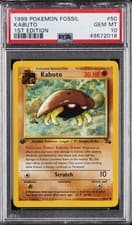 1999 POKEMON FOSSIL 1ST EDITION #50 KABUTO PSA 10