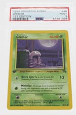 PSA 9 MINT 1999 Pokémon Fossil #48 Grimer 1st Edition !!!