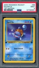 PSA 9 Pokemon 2000 1st Edition Team Rocket Squirtle #68