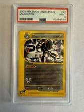 2003 Pokemon - Magneton Non-Holo Rare E Series - Aquapolis 22/147 - PSA 9 MINT!