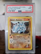 Blaine's Rhyhorn 1st Edition Gym Challenge #65/132 PSA 9