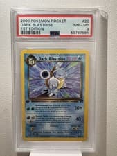 2000 Pokémon Dark Blastoise 20/82 Team Rocket 1st Edition PSA 8