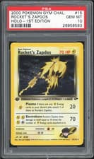 PSA 10 GEM MINT Rocket's Zapdos 15/132 Gym Challenge 1ST EDITION Pokemon Card