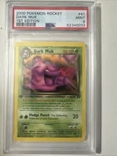 Pokemon PSA 9 1st Edition Dark Muk 41/82 Team Rocket