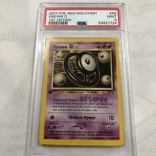 PSA 9 MINT Unown O Neo Discovery 1st Edition Common Pokemon Card 69/75