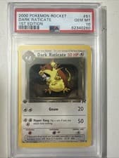 Pokemon PSA 10 1st Edition Dark Raticate 51/82 Team Rocket