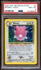 PSA 8 NM-MINT Blissey 2/64 HOLO RARE Neo Revelation Pokemon Card