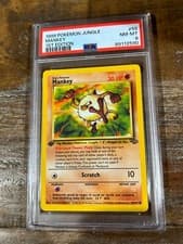 Pokemon 1999 Jungle MANKEY 1ST Edition #55 PSA 8 RARE