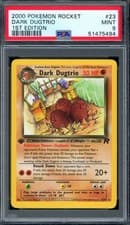PSA 9 Pokemon 2000 1st Edition Team Rocket Dark Dugtrio Rare #23