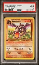 PSA 9 MINT - 🔥WoTC VINTAGE 1ST EDITION🔥 POKEMON FOSSIL - AERODACTYL  16/62