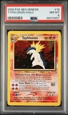 2000 Pokemon Typhlosion Neo genesis Holo Rare 18/111 - PSA 8