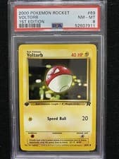 2000 Pokemon Team Rocket 1st Edition Voltorb 69/82 PSA 8 NM-MT