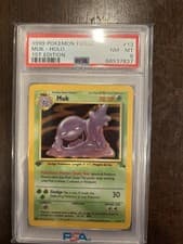 Pokémon Muk Holo 1st Edition Fossil 13/62 PSA 8 1999 Trading Card
