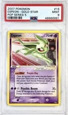 2007 Pokémon Gold Star Espeon Pop Series 5 Holo #16 - PSA 9 -