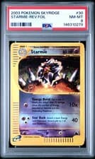 2003 POKEMON SKYRIDGE #30 STARMIE-REVERSE FOIL PSA 8