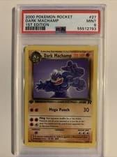 Pokemon Card 1st Edition Team Rocket, Dark Machamp, Non-Holo Rare, 27/82, PSA 9