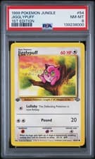 Pokémon TCG Jigglypuff 54/64 1st Edition Jungle Common PSA 8 1999 Vintage WOTC