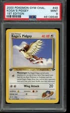 PSA 9 MINT Pokemon Koga’s Pidgey Gym Challenge 1st Edition 49/132