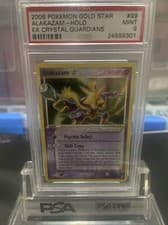 Gold Star Alakazam Holo EX Crystal Guardians #99 PSA 9 MINT 📈