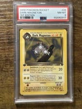 PSA 8 Team Rocket Dark Magneton 1st Edition Non Holo #28/82 Pokémon WOTC