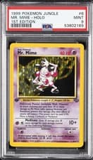 1999 POKEMON JUNGLE 1ST EDITION #6 MR. MIME-HOLO PSA 9