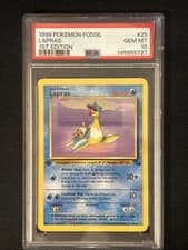 Lapras  25/62  (1st Edition) Fossil (Fresh Grade) *PSA 10*