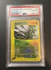 2003 Pokemon Aquapolis English Card - PSA 8 - Scyther Reverse Foil #106/147