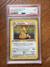 1999 Pokemon Fossil 1st EDITION HOLO Dragonite #4  PSA 9