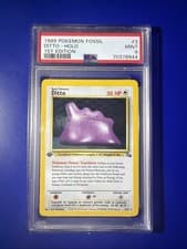 Ditto Holo 1st Edition # 3/62 PSA 9 - 1999 Pokemon Fossil 1st Edition