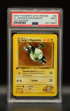 Lt. Surge's Magnemite 1st Edition 2000 Gym Heroes 80/132 Pokemon PSA 9