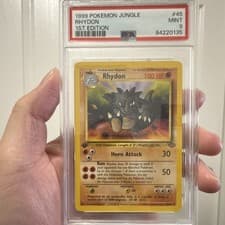 1999 Pokemon TCG Jungle Rhydon 1st Edition Uncommon 45/64 PSA 9 Card Stock