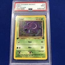 PSA 9 Mint Zubat #70 1st Edition Pokemon 2000 Team Rocket Set