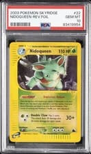 2003 POKEMON SKYRIDGE #22 NIDOQUEEN-REVERSE FOIL PSA 10