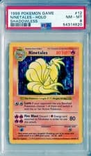 PSA 8 NM-MT Shadowless Ninetales Holo 12/102 Pokemon Base Set Card WOTC