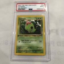 2001 Pokemon Neo Discovery 1st Edition Caterpie #53 PSA 9