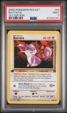 2000 Pokemon Team Rocket Rattata 1st Edition #66 PSA 9 MINT